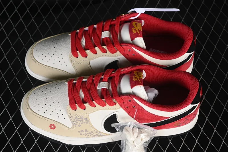 All categories Nk SB Dunk Series Nk SB Dunk Low High-end customized low-top sneakers Nike SB Dunk Low Red and black rice contrast high-end customized low-top casual skate shoes DN3168-027